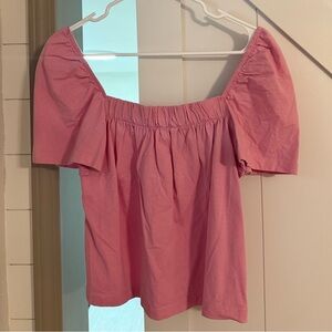 H&M Off The Shoulder Blush Pink Blouse